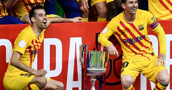Messi lập cú đúp, Barca vùi dập Bilbao để vô địch Cúp Nhà vua Tây Ban Nha